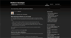Desktop Screenshot of mediocredeveloper.com